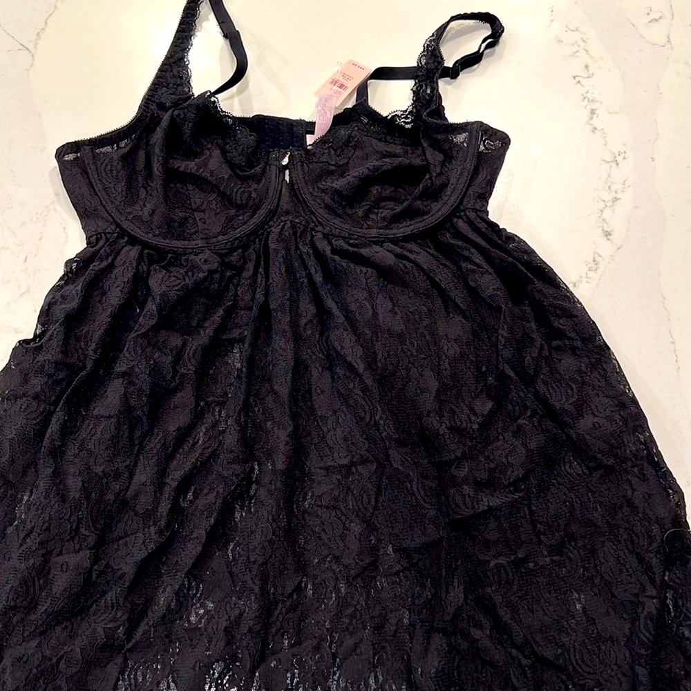 NWT 2 piece black lace